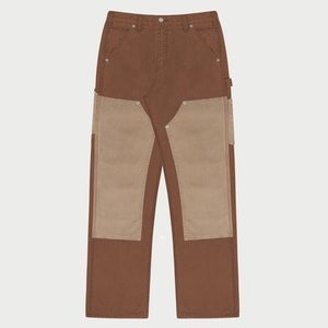 NWOT Cherry LA Contrast Double Knee Painter Pants (Caramel)
